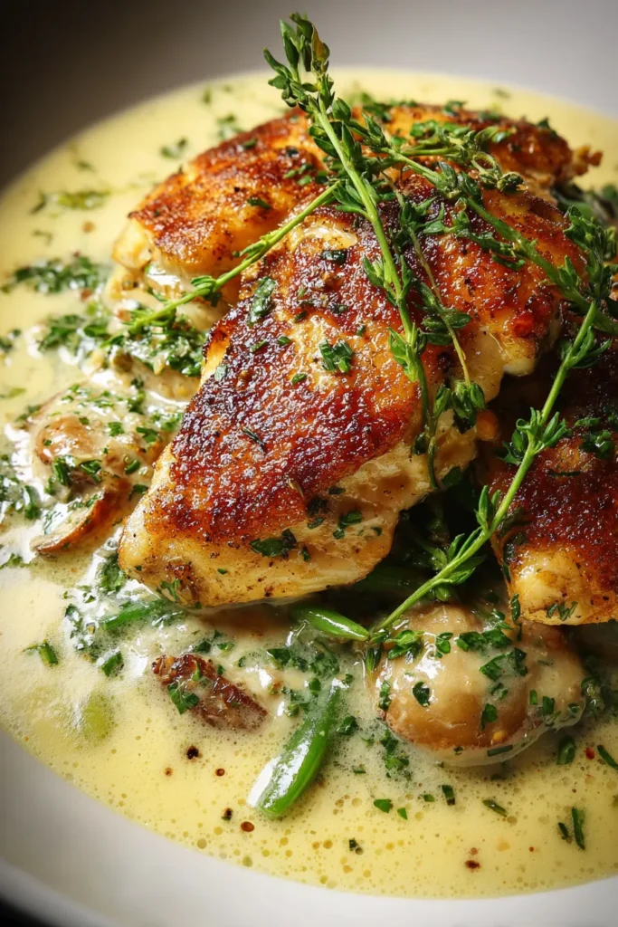 Pan-Seared Savory Chicken Riesling à la Française – Rachael Recipes
